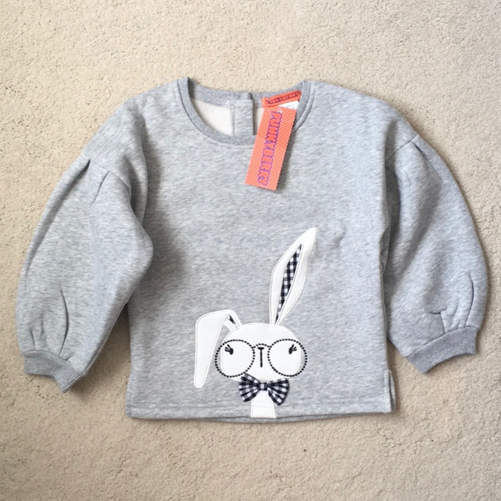 Girls Funkyberry Bunny Sweatshirt NWT 4/5